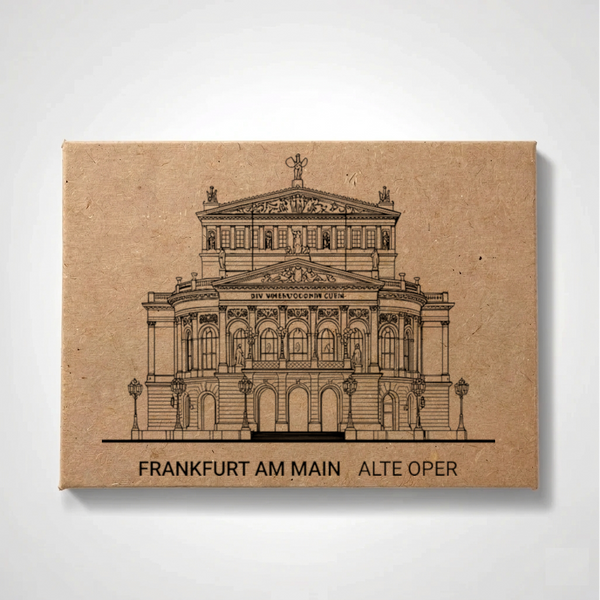 Frankfurt am Main - Alte Oper | Handgefertigter architektonischer Kühlschrankmagnet