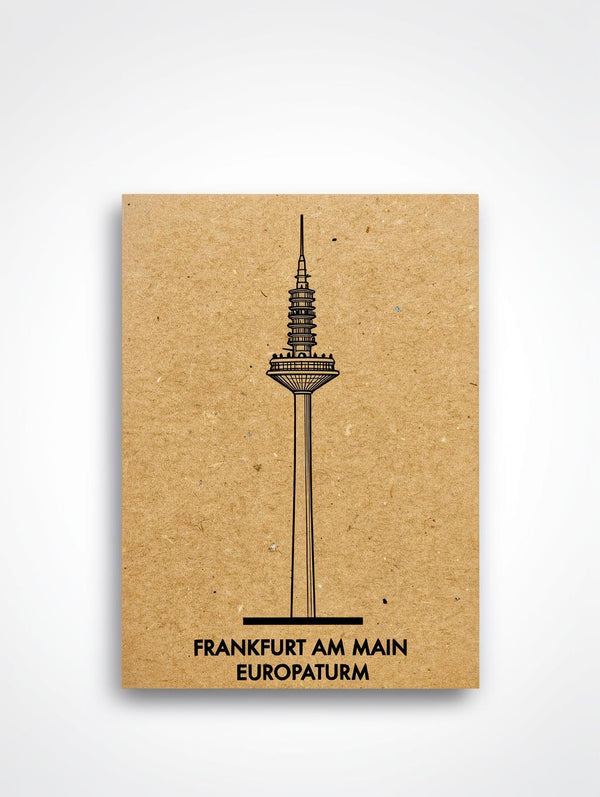 Frankfurt am Main - Europa Tower | Handcrafted Architectural Fridge Magnet