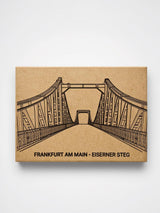 Frankfurt am Main - Eiserner Steg | Handgefertigter architektonischer Kühlschrankmagnet