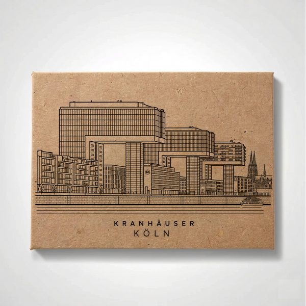 Cologne - Crane Houses | Handcrafted Architectural Fridge Magnet | Cologne Souvenir