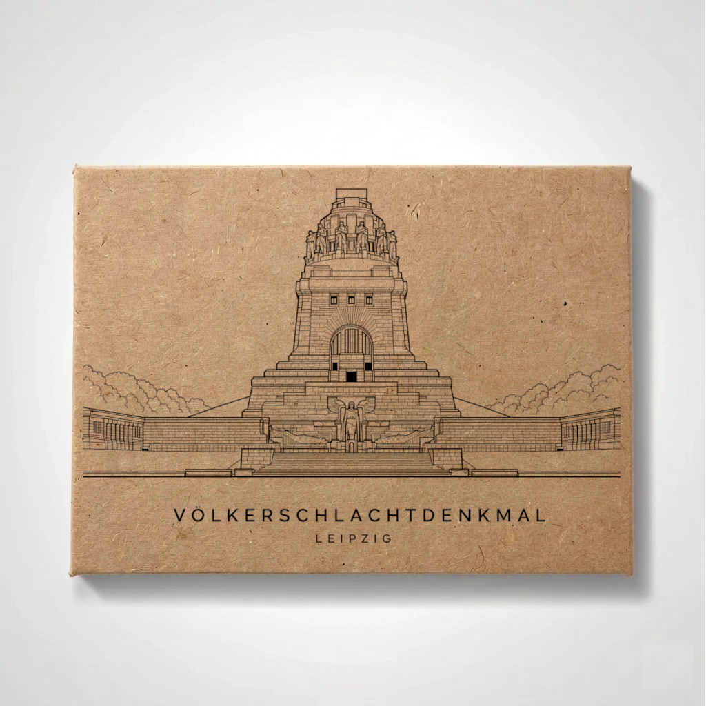 Handmade Fridge Magnet Souvenir - Leipzig - Monument to the Battle of the Nations