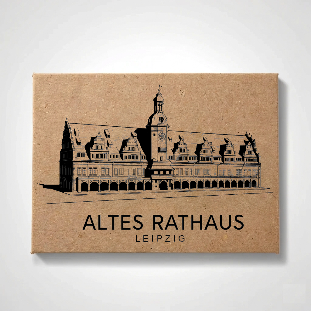Leipzig - Old Townhall | Handcrafted Architectural Fridge Magnet
