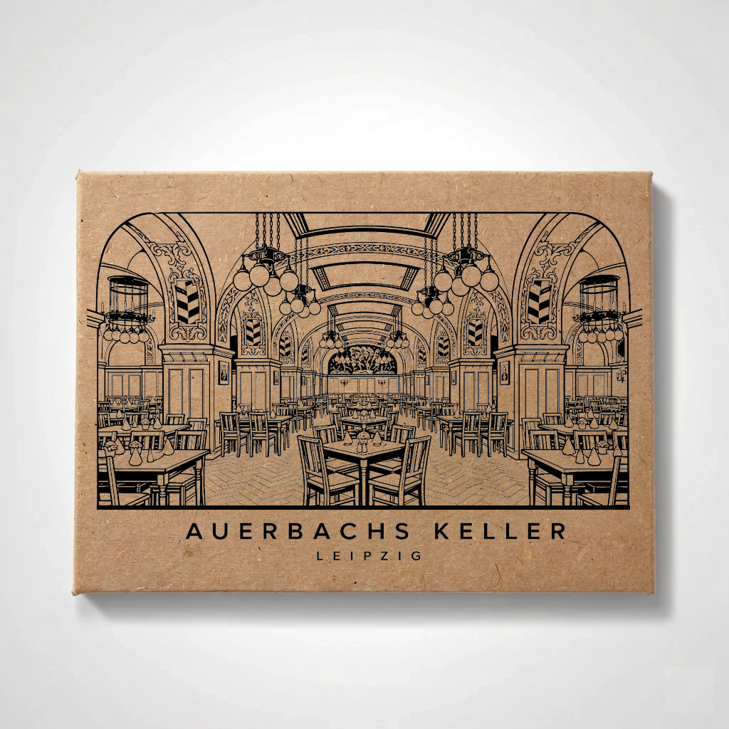 Leipzig - Auerbach's Cellar | Handcrafted Architectural Fridge Magnet