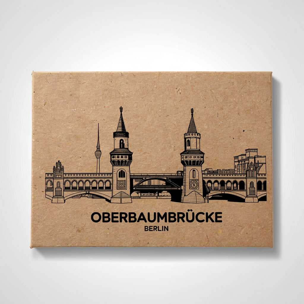 Berlin - Oberbaumbrücke | Handcrafted Architectural Fridge Magnet