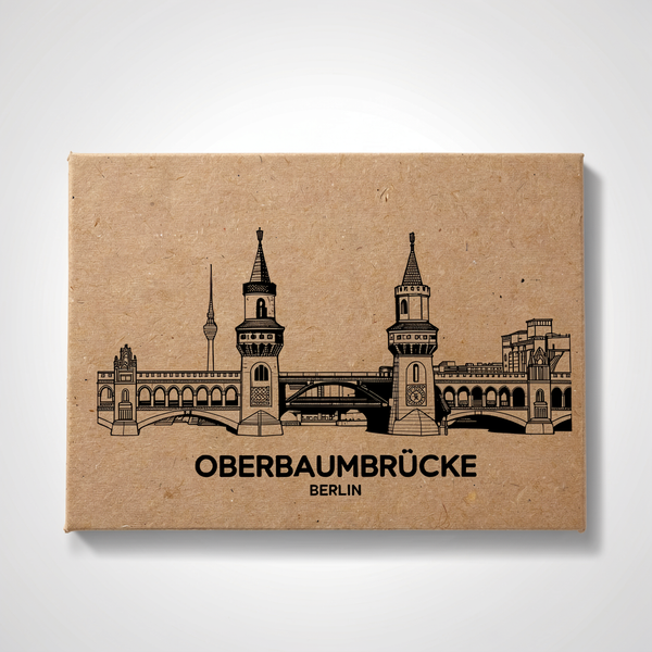 Berlin - Oberbaumbrücke | Handcrafted Architectural Fridge Magnet