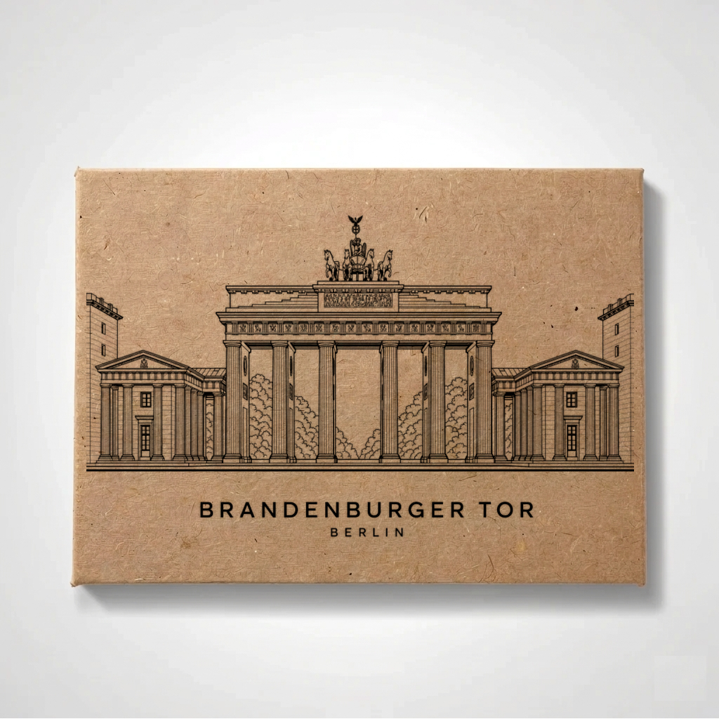 Berlin - Brandernburger Tor | Handcrafted Architectural Fridge Magnet