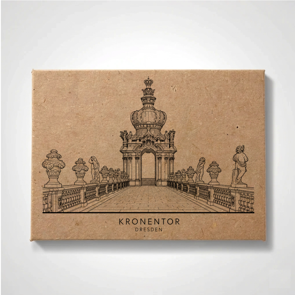Dresden Fridgemagnet - Kronentor -  Dresden Souvenir