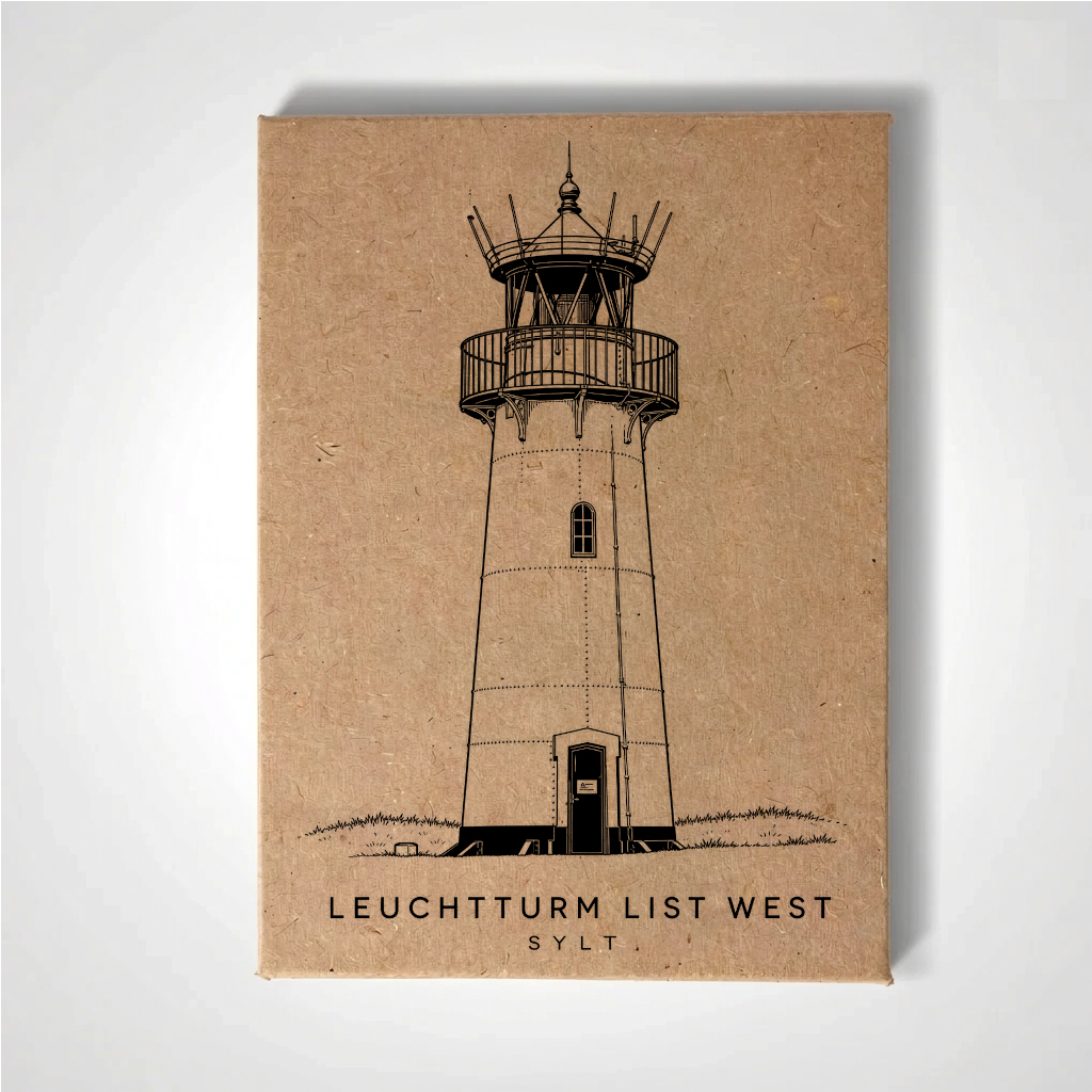 List West Lighthouse Sylt Fridge Magnet | Handmade