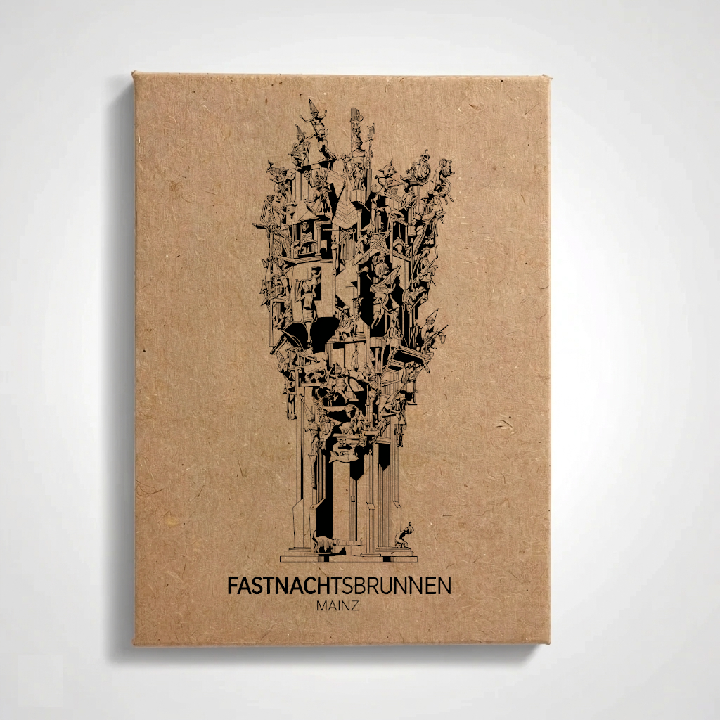 Mainz - Fastnachtsbrunnen| Handcrafted Architectural Fridge Magnet