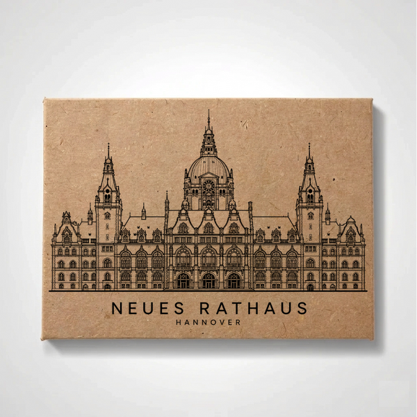 Hanover Fridgemagnet - New City Hall (Neues Rathaus) -  Hanover Souvenir
