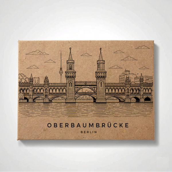 Berlin - Oberbaumbrücke | Handcrafted Architectural Fridge Magnet