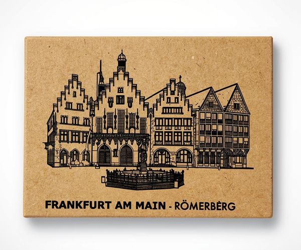 Frankfurt am Main - Römerberg | Handcrafted Architectural Fridge Magnet