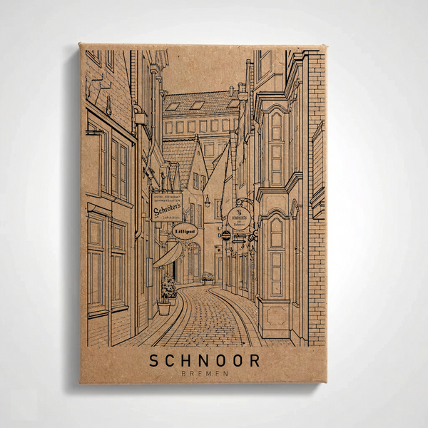 Bremen - Schnoor | Handcrafted Architectural Fridge Magnet |. Bremen Schnoor Souvenier